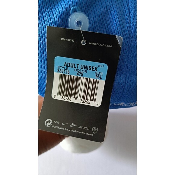 Nike Dri-FIT Stretch Sandwich Bill Cap 333115 Pacific Blue M/L Origin Group New - Picture 7 of 9